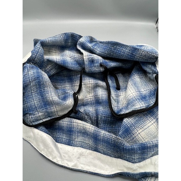 Pharaoh Laurel Plaid Blue Flannel Top By Pharaoh Collection NWOT Sz 0 MSRP $365 - Picture 10 of 11